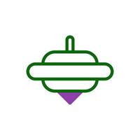 hilado icono duotono verde púrpura color chino nuevo año símbolo Perfecto. vector