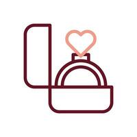 Ring love icon duocolor brown beige style valentine illustration symbol perfect. vector