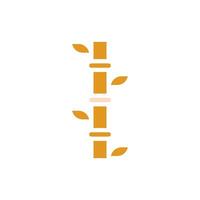 Bamboo icon solid orange yellow colour chinese new year symbol perfect. vector