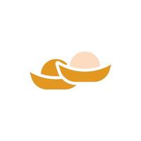fortuna icono sólido naranja amarillo color chino nuevo año símbolo Perfecto. vector