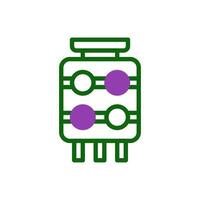 Lantern icon duotone green purple colour chinese new year symbol perfect. vector