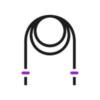 Jump rope icon solid purple black sport symbol illustration. vector