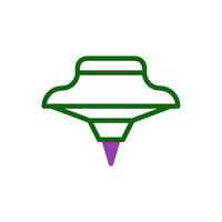 hilado icono duotono verde púrpura color chino nuevo año símbolo Perfecto. vector