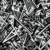 arrows in shape of triangles in black and white pattern, swirling vortexes, bold, cartoonish lines vector