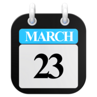 marzo 23 calendario icono png