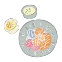 Kaisen Don with egg custard png