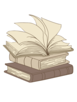 ilustración de pila de libros png