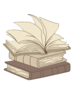 Bücherstapelillustration png