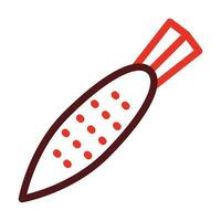 Radish Thick Line Two Color Icons For Personal And Commercial Use. vector