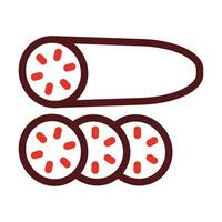 Cucumber Thick Line Two Color Icons For Personal And Commercial Use. vector