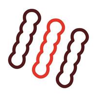 Guar Bean Thick Line Two Color Icons For Personal And Commercial Use. vector