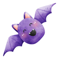 púrpura murciélago con un sonrisa en sus cara png