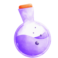 purple potion bottle with a purple liquid inside png