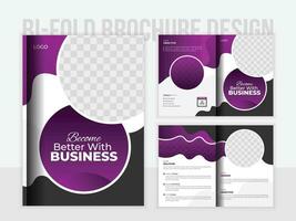 Corporate Business Brochure Design, Brochure Template, Multipurpose template with cover, back and inside pages. Trendy minimalist design vector