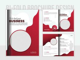 Corporate Business Brochure Design, Brochure Template, Multipurpose template with cover, back and inside pages. Trendy minimalist design vector