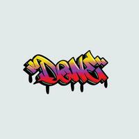 done word text street art graffiti tagging vector