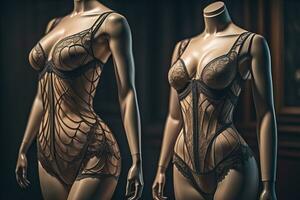 Sensual lingerie on a mannequin. ai generative photo