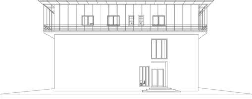 3d ilustración de residencial proyecto vector