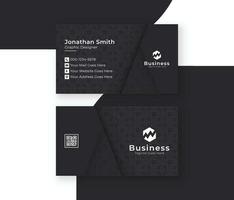 Modern business card design with seamless pattern vector