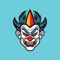 Smiling Clown Face Vector Art Design