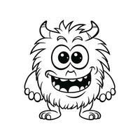 Colorful Monster Coloring Pages for Children vector