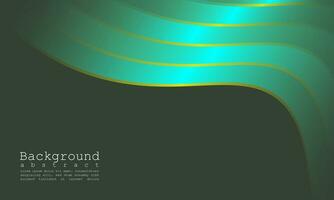 abstract background geometric gradient liquid ornament gold line waves green emerald color for brochure poster banner eps 10 vector