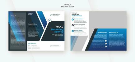 Creative marketing agency trifold brochure company profile booklet design vector