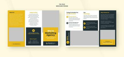 Creative marketing agency trifold brochure company profile booklet design vector