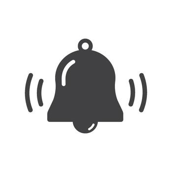 Bell icon set in trendy flat style isolated for web site design, logo and app. vector