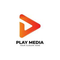 Play media logo design vector template
