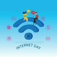 Free vector world internet day design