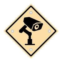 Security camera. CCTV surveillance system. Monitoring, guard equipment, burglary or robbery prevention. Vector illustration isolated on white background.