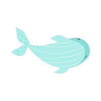 Newborn Baby Illustration, Nursery Element Illustration. Magical Whale Elements vector