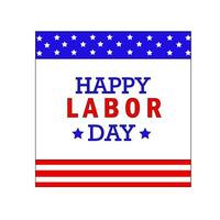 Labor day wishes greeting card with USA flag background concept vector