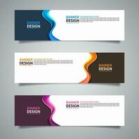 Vector abstract presentation banner background design template.