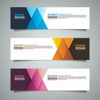 Vector abstract presentation banner background design template.