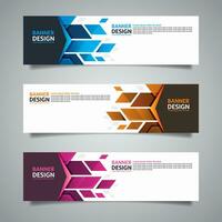 Vector abstract presentation banner background design template.