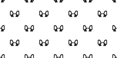 dog seamless pattern vector french bulldog head puppy cartoon tile background scarf isolated repeat wallpaper illustration doodle