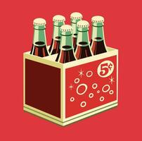 Retro Vector illustration of Soda bottles