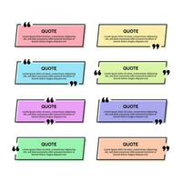 Set of quote box frames vector