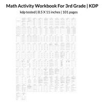 Math Activity Workbook For 3rd Grade vector