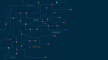 Abstract minimalistic background with digital lines and dots connection. Global network connection and communication technology concept design. Vector illustration.