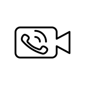 vídeo llamada icono web icono. vector aislar en un blanco antecedentes