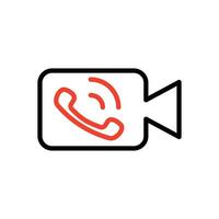 Video call icon,Web icon. vector isolate on a white background
