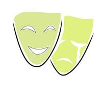 two expression masks vector