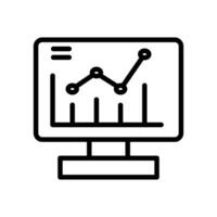 datos análisis, agencia, grafico, negocio computadora documento, plan símbolo., logo, aislar en un blanco antecedentes vector