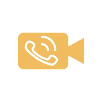 Video call icon,Web icon. vector isolate on a white background