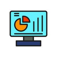 Business report icon. Audit and analysis, computer document, plan symbol., logo, isolate on a white background vector