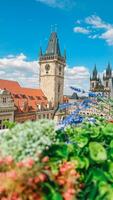 beautiful view of the city Prague photo