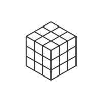 Cube icon vector. Linear style sign for mobile concept and web design. vector